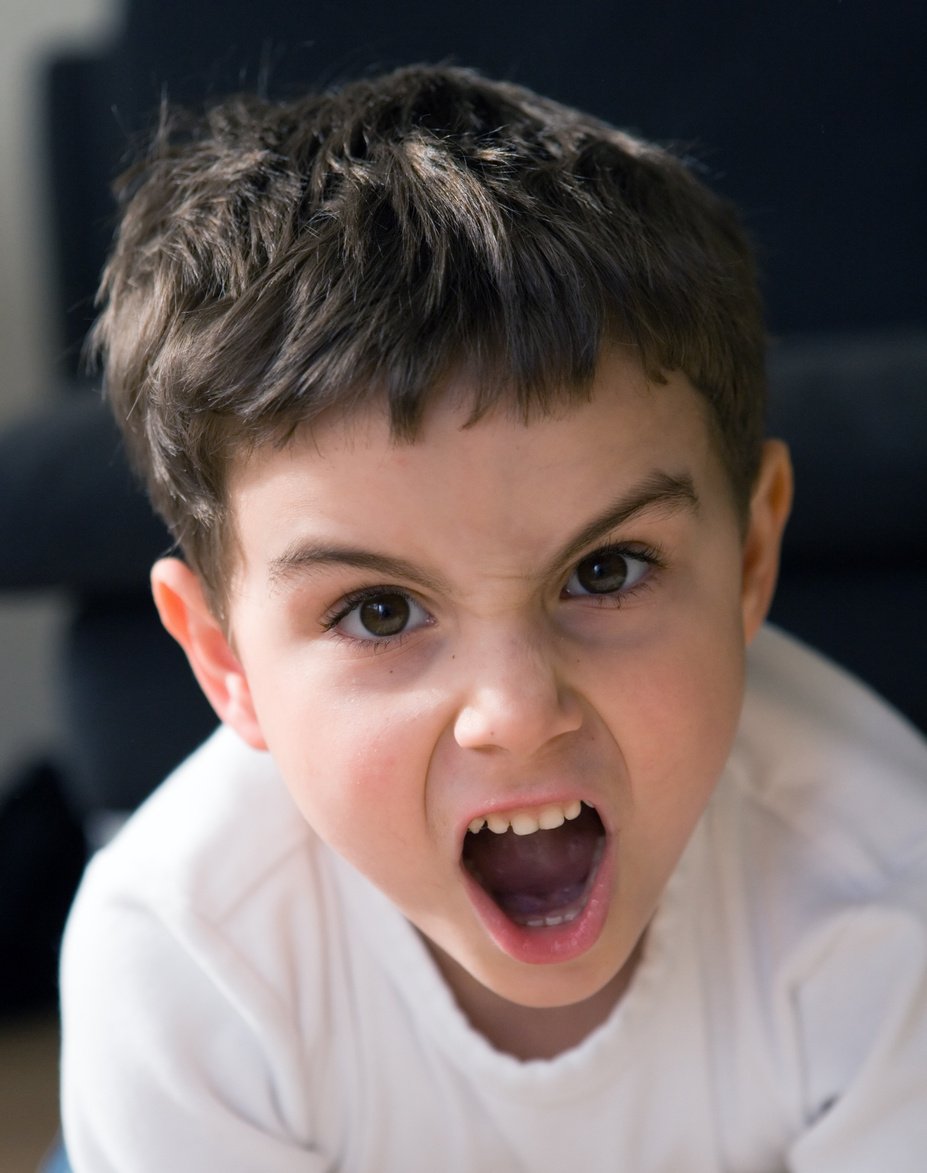 child shouting angry